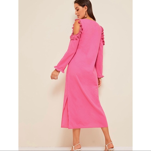 Spense Accessories Pink Embroidery Tassel Kimono Poshmark